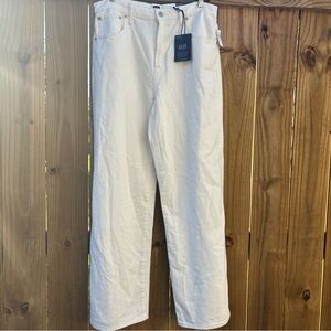 GAP High Rise Wide Leg Jeans Womens 31R Denim High Rise White